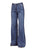 Tin Haul Womens Claire Front Seam Down Legs Blue Cotton Blend Jeans