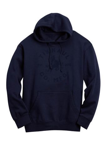 Tin Haul Mens Cowboy Bronc Rider Navy Cotton Blend Hoodie