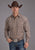 Stetson Mens Blue Line Diamonds Brown 100% Cotton L/S Shirt