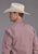 Stetson Mens Ruby Eye Geo Wine 100% Cotton L/S Shirt