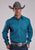 Stetson Mens 2734 Medallion Teal 100% Cotton L/S Shirt