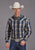 Stetson Mens Vintage Blue Dobby Blue 100% Cotton L/S Shirt
