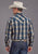 Stetson Mens Vintage Blue Dobby Blue 100% Cotton L/S Shirt