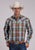 Stetson Mens Sandalwood Ombre Brown/Blue 100% Cotton L/S Shirt