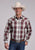 Stetson Mens Forever Plaid Red 100% Cotton L/S Shirt