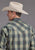 Stetson Mens Vintage Indigo Plaid Blue 100% Cotton L/S Shirt