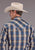 Stetson Mens 2513 Ranch Plaid Blue/White 100% Cotton L/S Shirt