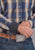 Stetson Mens 2513 Ranch Plaid Blue/White 100% Cotton L/S Shirt