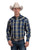 Stetson Mens Sage Dobby Plaid Blue 100% Cotton L/S Shirt