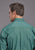 Stetson Mens 2142 Teal Geo Green 100% Cotton 1 Pkt L/S Shirt
