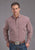 Stetson Mens Ruby Eye Geo Wine 100% Cotton 1 Pkt L/S Shirt