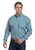 Stetson Mens Tile Medallion Teal 100% Cotton 1 Pkt L/S Shirt