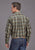 Stetson Mens Diamond Back Plaid Brown 100% Cotton 1 Pkt L/S Shirt