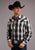 Stetson Mens Dobby Ombre Black/White 100% Cotton Tall L/S Shirt