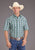 Stetson Mens 2397 Vintage Plaid Turquoise 100% Cotton S/S Shirt
