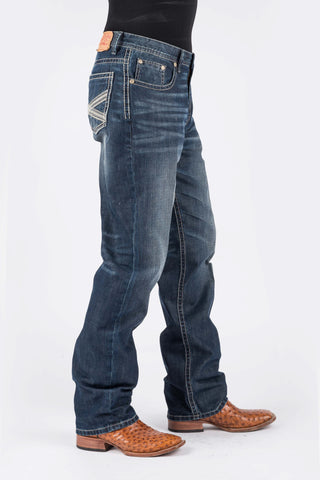 Stetson Mens 1520 Fit Two Tone Contrast Blue 100% Cotton Jeans