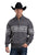 Stetson Mens Woven Aztec Pattern Grey Cotton/Wool 1/4 Zip Sweater