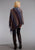 Stetson Womens Asymmetrical Scoop Neck Blue Cotton Blend Poncho