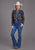 Stetson Womens Cropped Indigo Acrylic Blend Cardigan Sweater