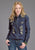 Stetson Womens Floral Embroidery Dark Denim Tencel/Rayon L/S Shirt
