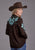 Stetson Womens Floral Retro Western Brown 100% Rayon L/S Shirt