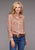 Stetson Womens 2100 Sunset Floral Pink 100% Rayon L/S Blouse