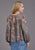 Stetson Womens Vintage Tapestry Grey 100% Rayon L/S Tunic
