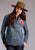 Stetson Womens Rose Boyfriend Fit Blue 100% Cotton L/S Shirt