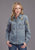 Stetson Womens Loose Fitting Light Denim 100% Cotton L/S Blouse