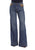 Stetson Womens 751 Wide Leg Plain Back Blue Cotton Blend Jeans