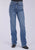 Stetson Womens 915 High Rise Plain Back Blue Cotton Blend Jeans