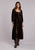 Stetson Womens Velvet Peasant Chocolate Rayon L/S Dress