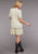 Stetson Womens 2098 Fitted Twill White 100% Rayon S/S Dress