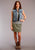 Stetson Womens Five Pocket Raw Edge Olive 100% Cotton Skirt