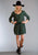 Stetson Womens Open V-Neck Olive 100% Rayon Romper