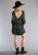 Stetson Womens Open V-Neck Olive 100% Rayon Romper