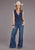 Stetson Womens Stretch Denim Dark Wash Cotton Blend Cotton Vest