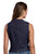 Stetson Womens Stretch Snap Front Blue Cotton Blend Cotton Vest