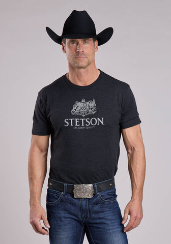 Stetson Unisex Beaver Griffon Seal Black Poly/Cotton S/S T-Shirt
