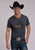 Stetson Unisex Rodeo Bronc Rider Grey Cotton Blend S/S T-Shirt