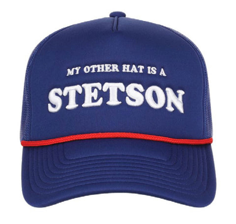 Stetson Unisex My Other Hat Is A Blue/Red Cotton Blend Baseball Cap Hat
