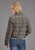 Stetson Womens Plaid Blanket Collared Grey/Khaki Poly/Wool Jacket