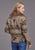 Stetson Womens Multi Aztec Fur Brown Poly/Wool Wool Jacket