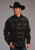 Stetson Mens Western Plaid Brown/Black Wool Blend Wool Jacket