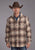 Stetson Mens Western Plaid Shirt Brown/Tan 100% Wool Wool Jacket