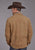 Stetson Mens Western Shirt Tan Leather Leather Jacket