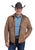 Stetson Mens Open Patch Pockets Brown Suede Leather Jacket
