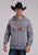Stetson Mens Old Red Truck Grey Cotton Blend Hoodie