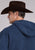 Stetson Mens Founded in 1865 Cowboy Navy Cotton Blend Hoodie