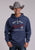 Stetson Mens Westernwear USA Heather Navy Poly/Rayon Hoodie